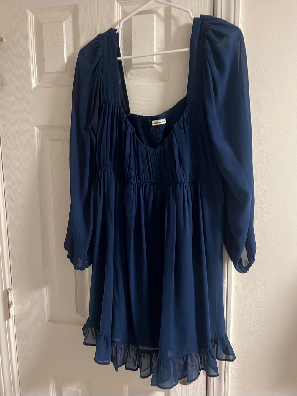 Abercrombie & Fitch Navy Blue Long Sleeve Mini Dress